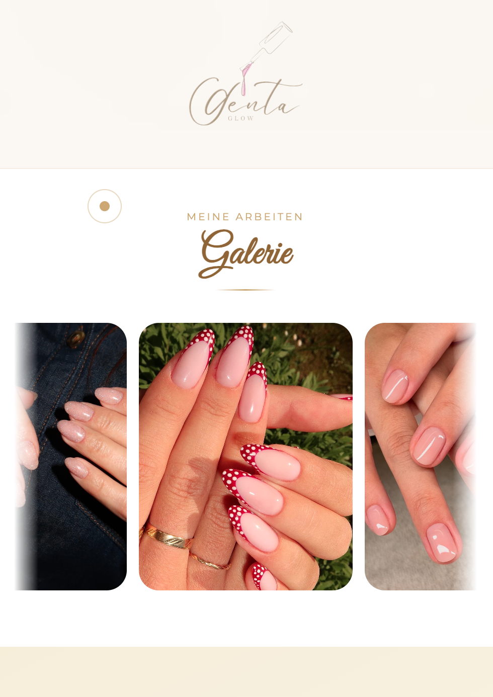 GentaGlow Webseite auf dem Handy
